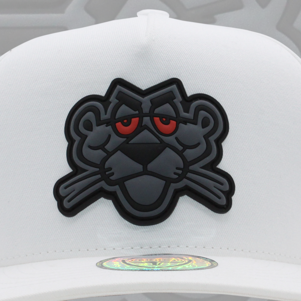 FERRETI HATS PREMIUM FT01 White Baseball Cap For Men La Pantera PVC