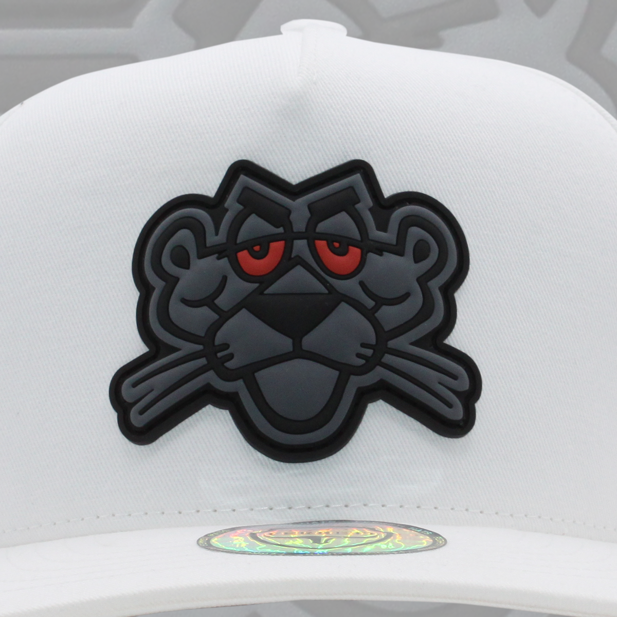 FERRETI HATS PREMIUM FT01 White Baseball Cap For Men La Pantera PVC