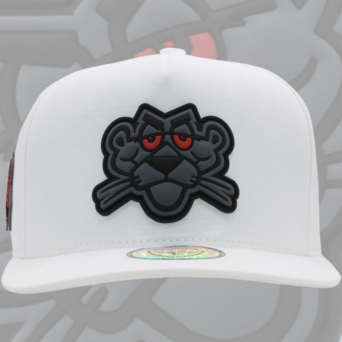 FERRETI HATS PREMIUM FT01 White Baseball Cap For Men La Pantera PVC