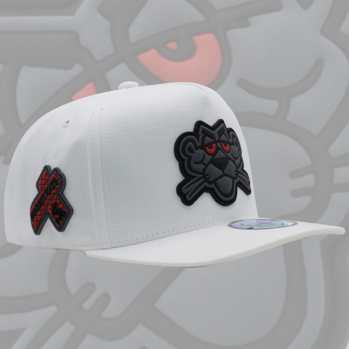 FERRETI HATS PREMIUM FT01 White Baseball Cap For Men La Pantera PVC