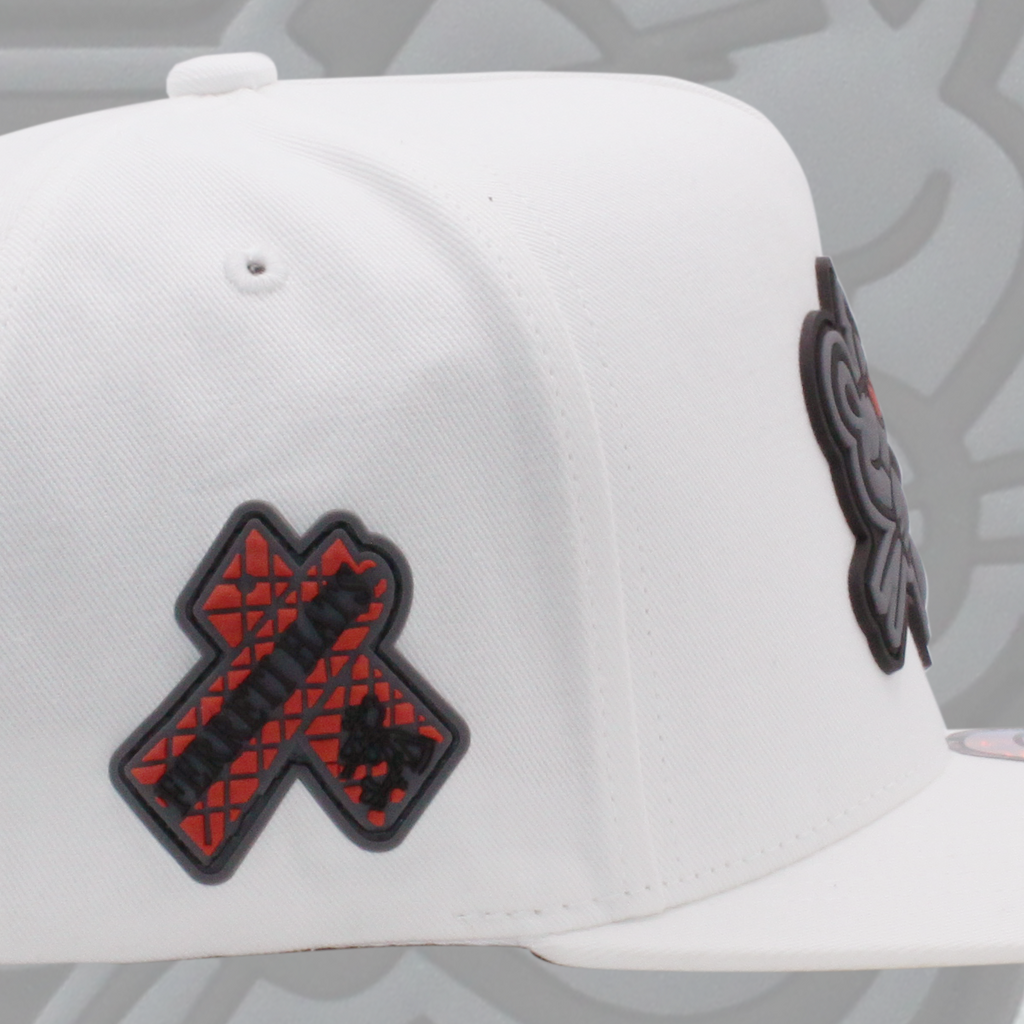 FERRETI HATS PREMIUM FT01 White Baseball Cap For Men La Pantera PVC