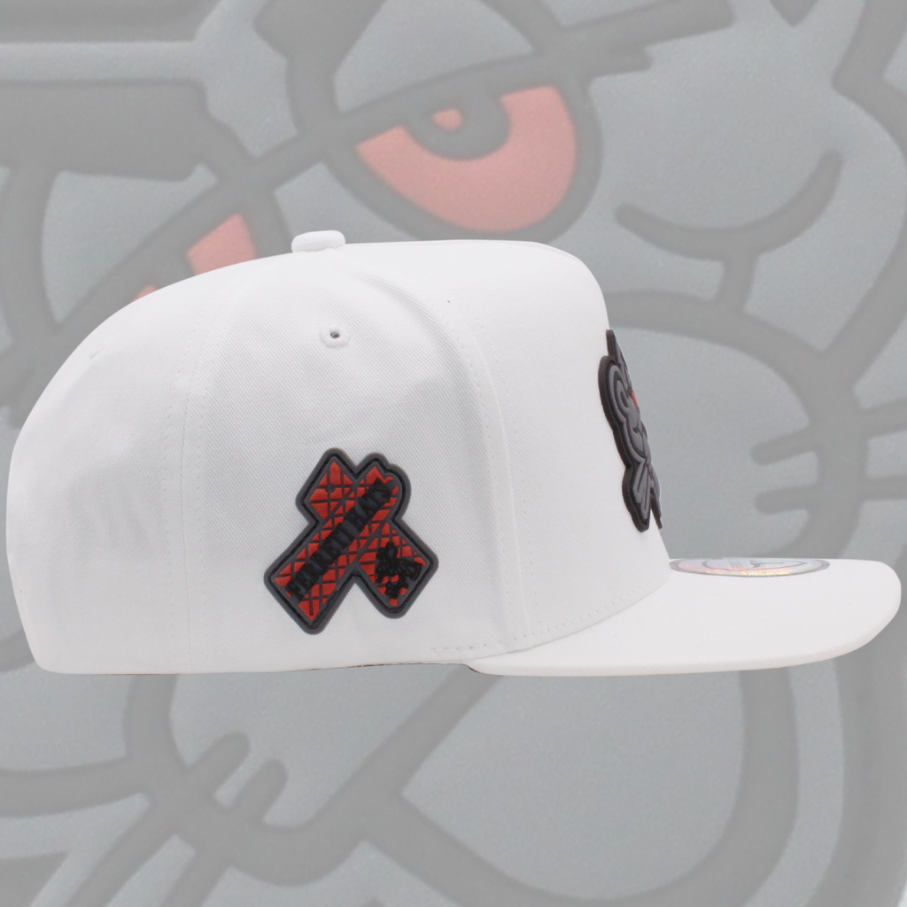 FERRETI HATS PREMIUM FT01 White Baseball Cap For Men La Pantera PVC