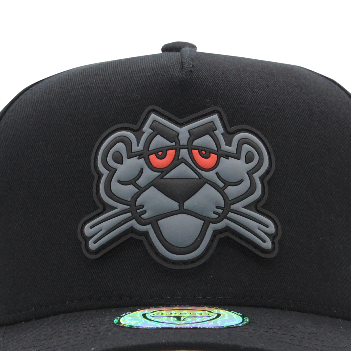 FERRETI HATS PREMIUM FT01 Black Baseball Cap For Men La Pantera PVC