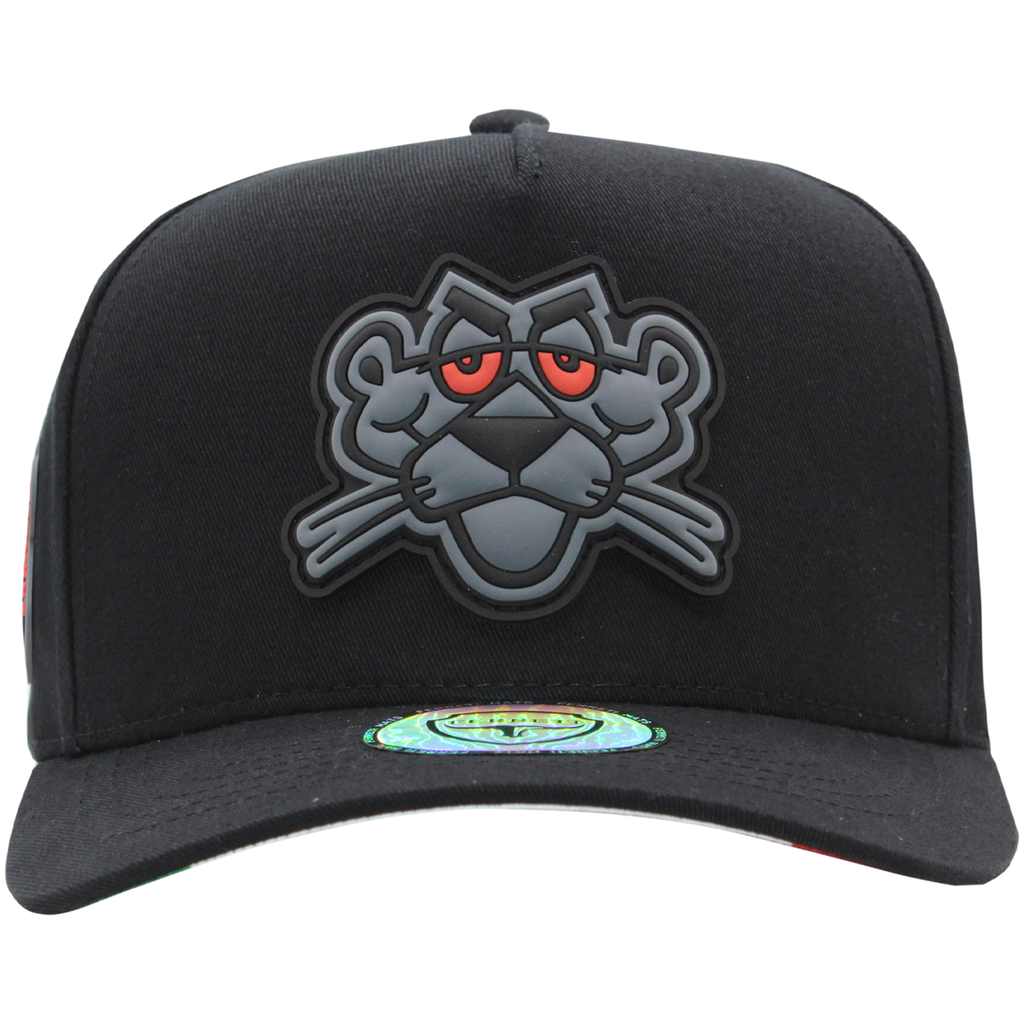 FERRETI HATS PREMIUM FT01 Black Baseball Cap For Men La Pantera PVC