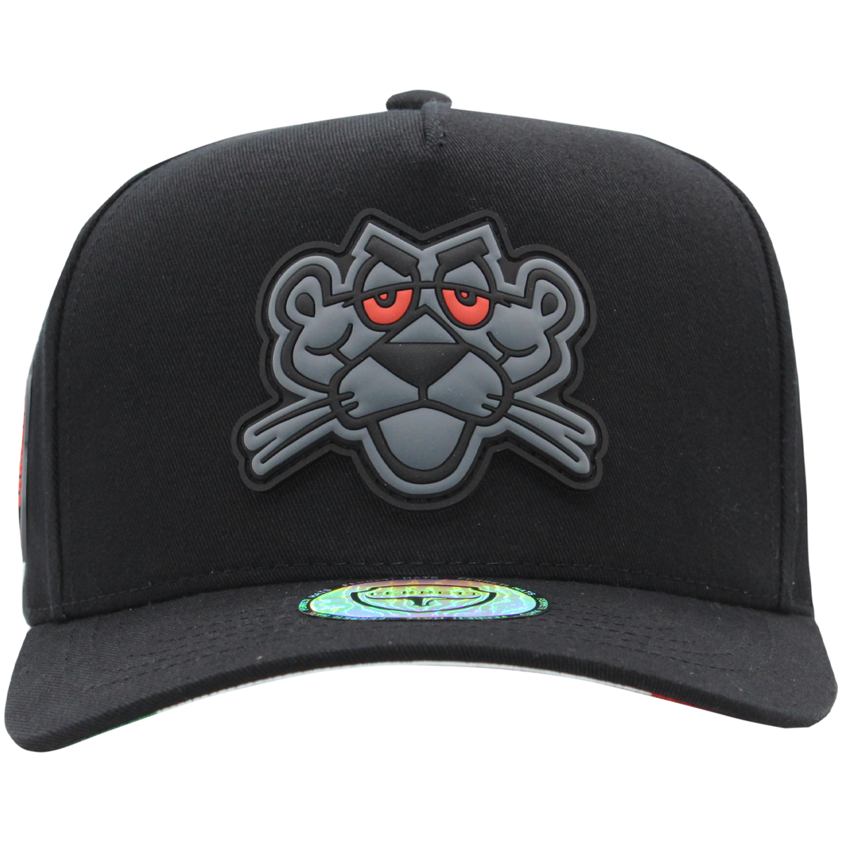FERRETI HATS PREMIUM FT01 Black Baseball Cap For Men La Pantera PVC