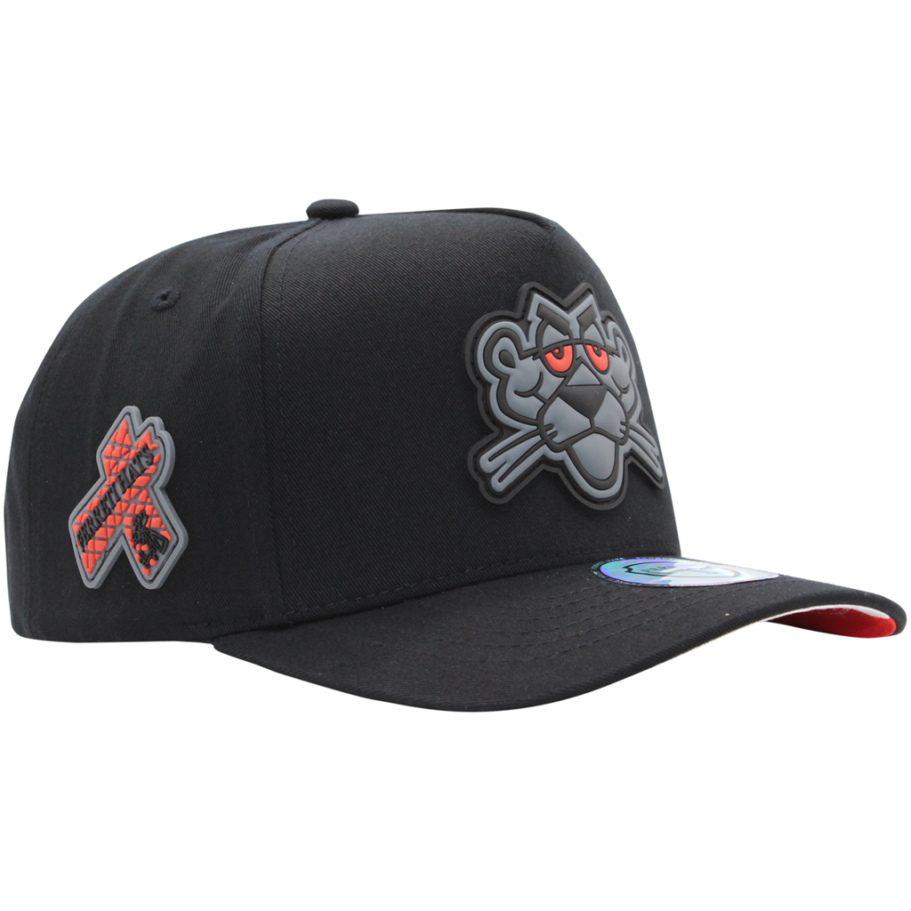 FERRETI HATS PREMIUM FT01 Black Baseball Cap For Men La Pantera PVC