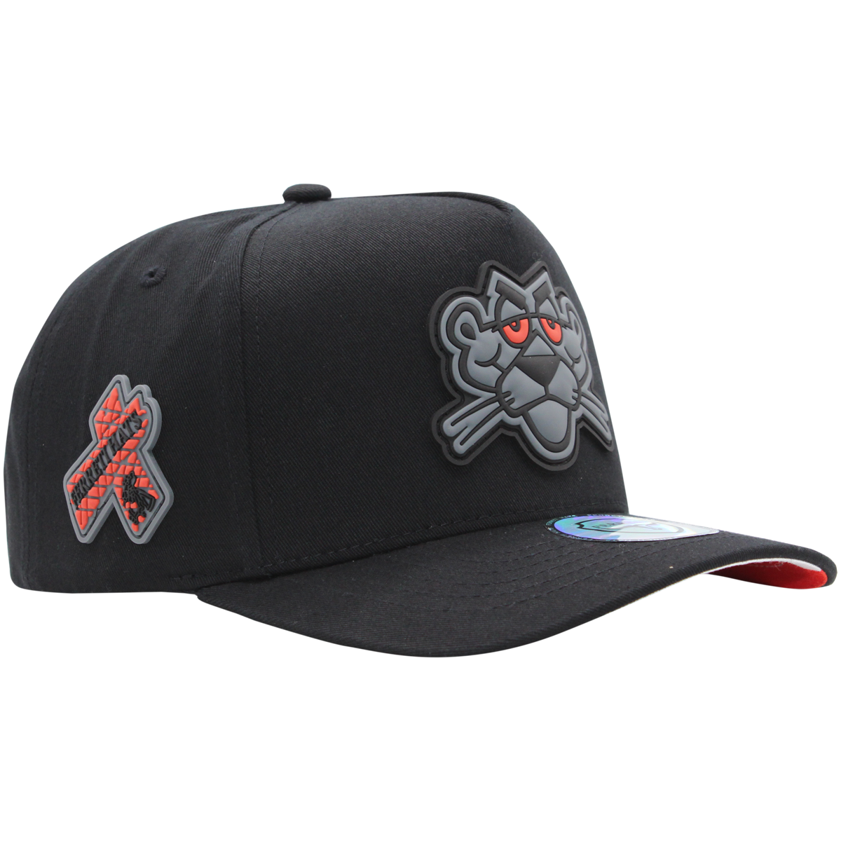 FERRETI HATS PREMIUM FT01 Black Baseball Cap For Men La Pantera PVC