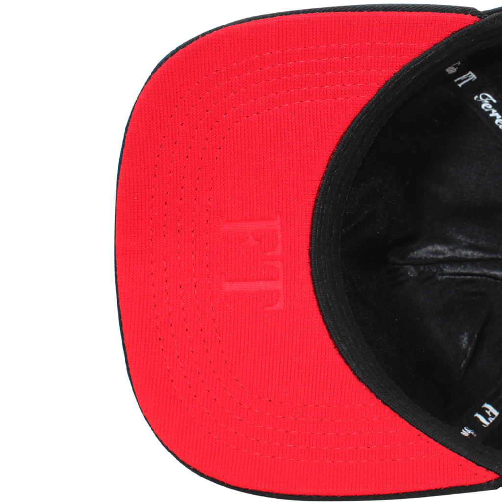 FERRETI HATS PREMIUM FT01 Black Baseball Cap For Men La Pantera PVC