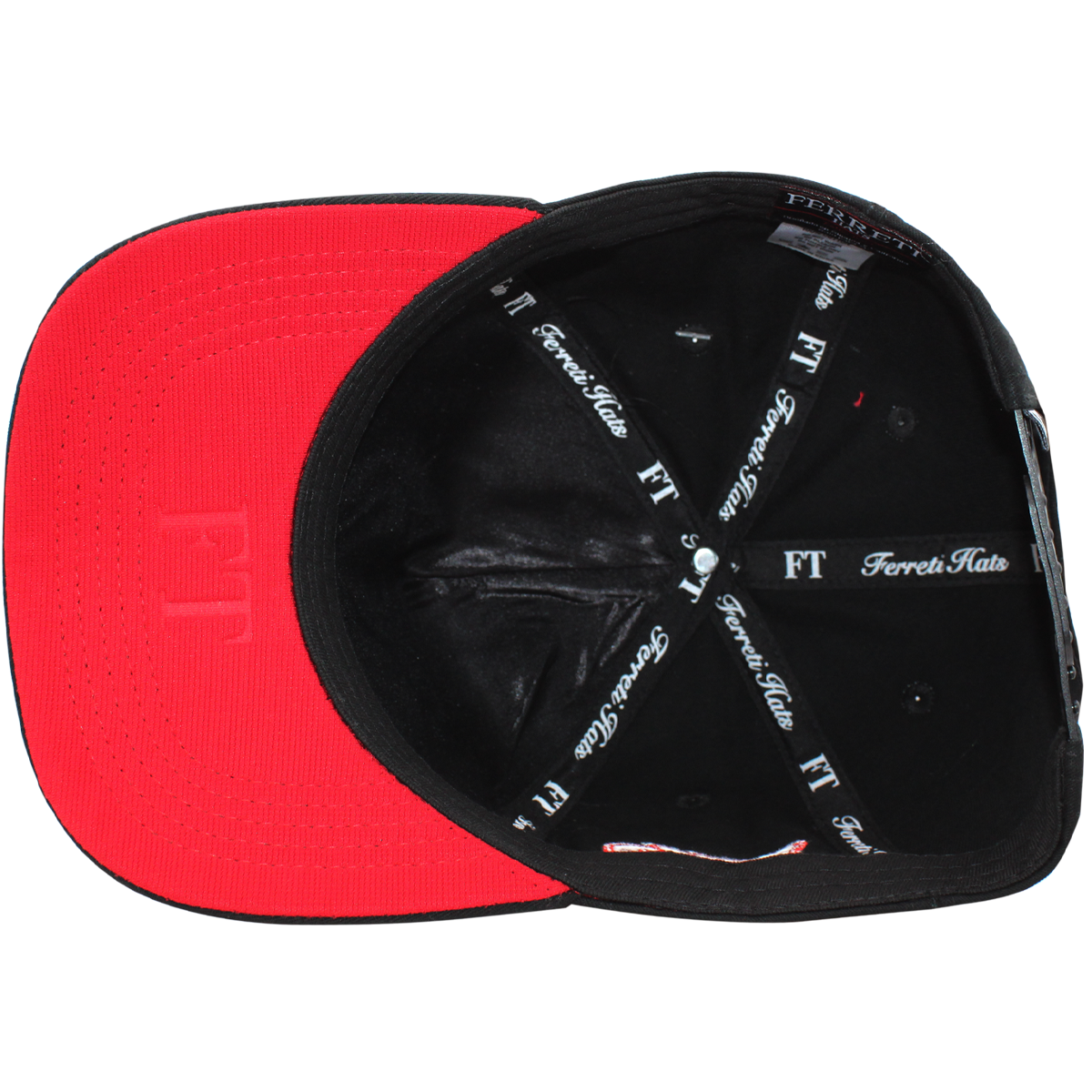 FERRETI HATS PREMIUM FT01 Black Baseball Cap For Men La Pantera PVC