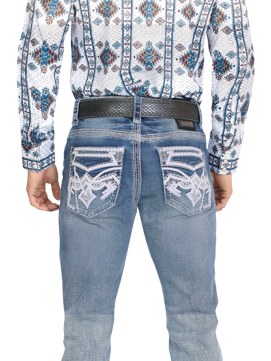 MONTERO 39500 Medium Blue Men's Denim Jeans (Heavy Denim)