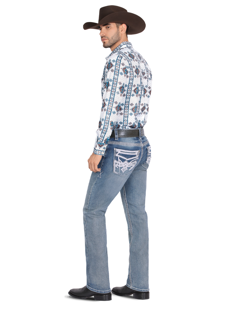 MONTERO 39500 Medium Blue Men's Denim Jeans (Heavy Denim)