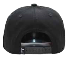 Men's Black Horse Head Metal Plate Snapback Cap - Adjustable