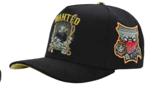 Men's Black Wanted Money Snapback Cap - Adjustable