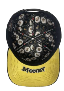 Men's Black Wanted Money Snapback Cap - Adjustable