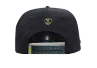 ZU-CAP-FT160 - Black money fan rose snapback cap - front view 
