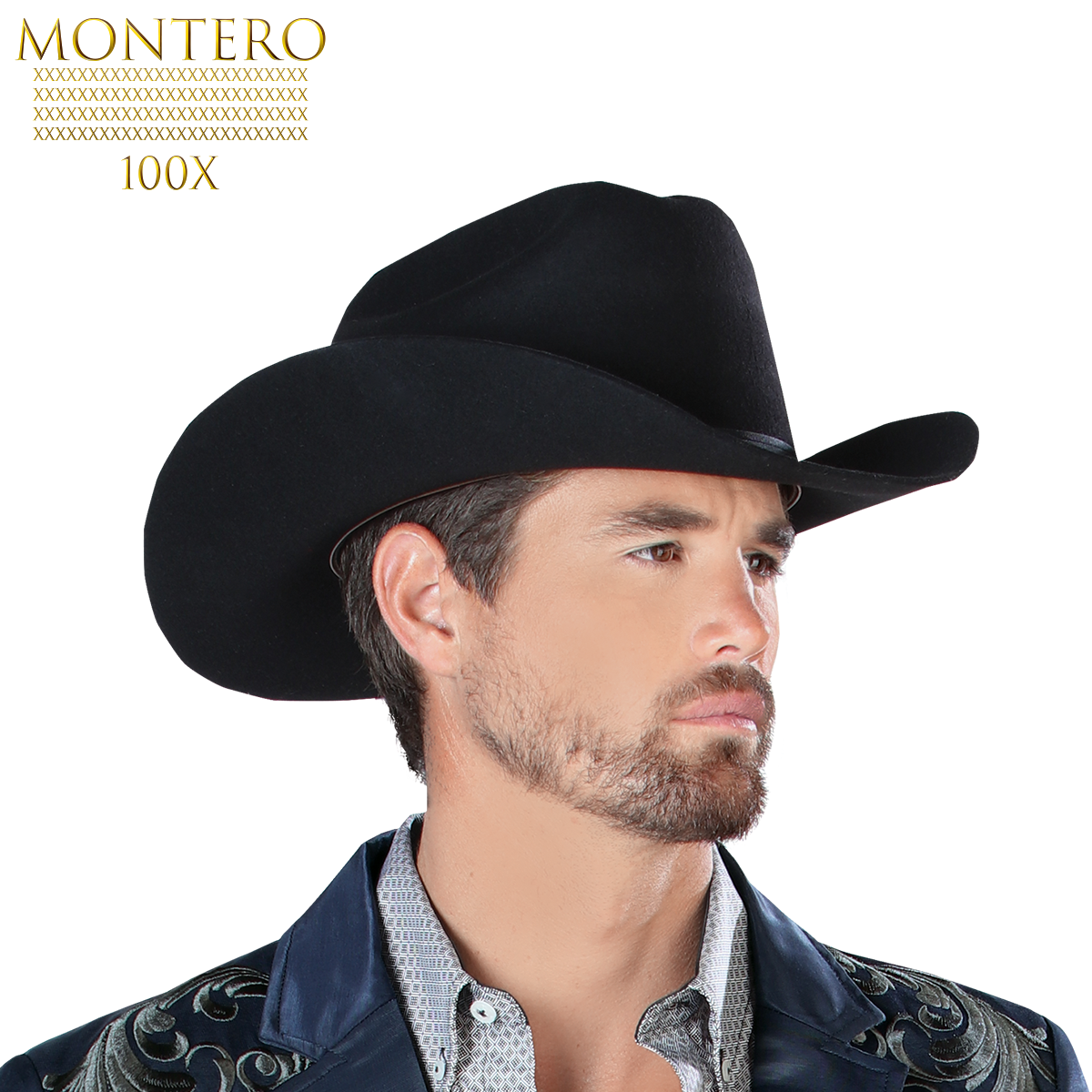 Texana Montero Negra 100X Horma Texas