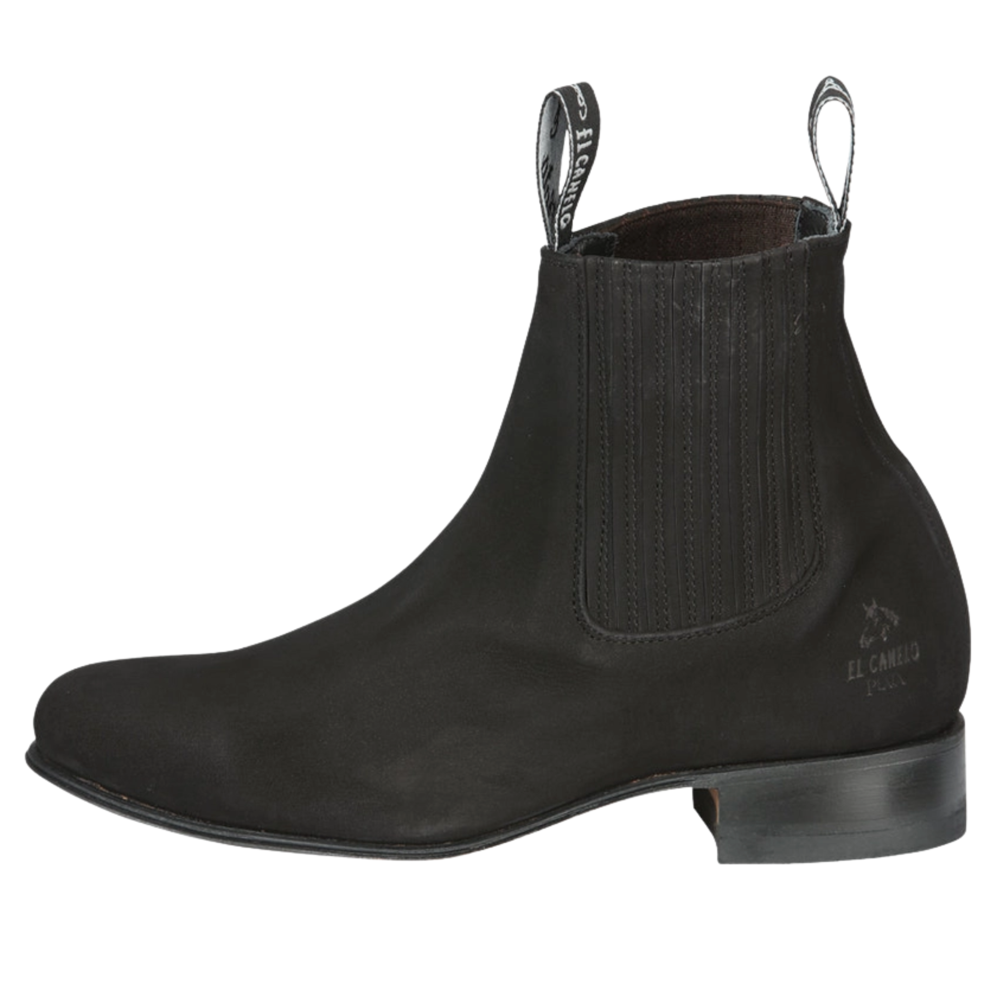 El Canelo “Plata Edition” Men’s Charro Ankle Cowboy Boot – Suede Black