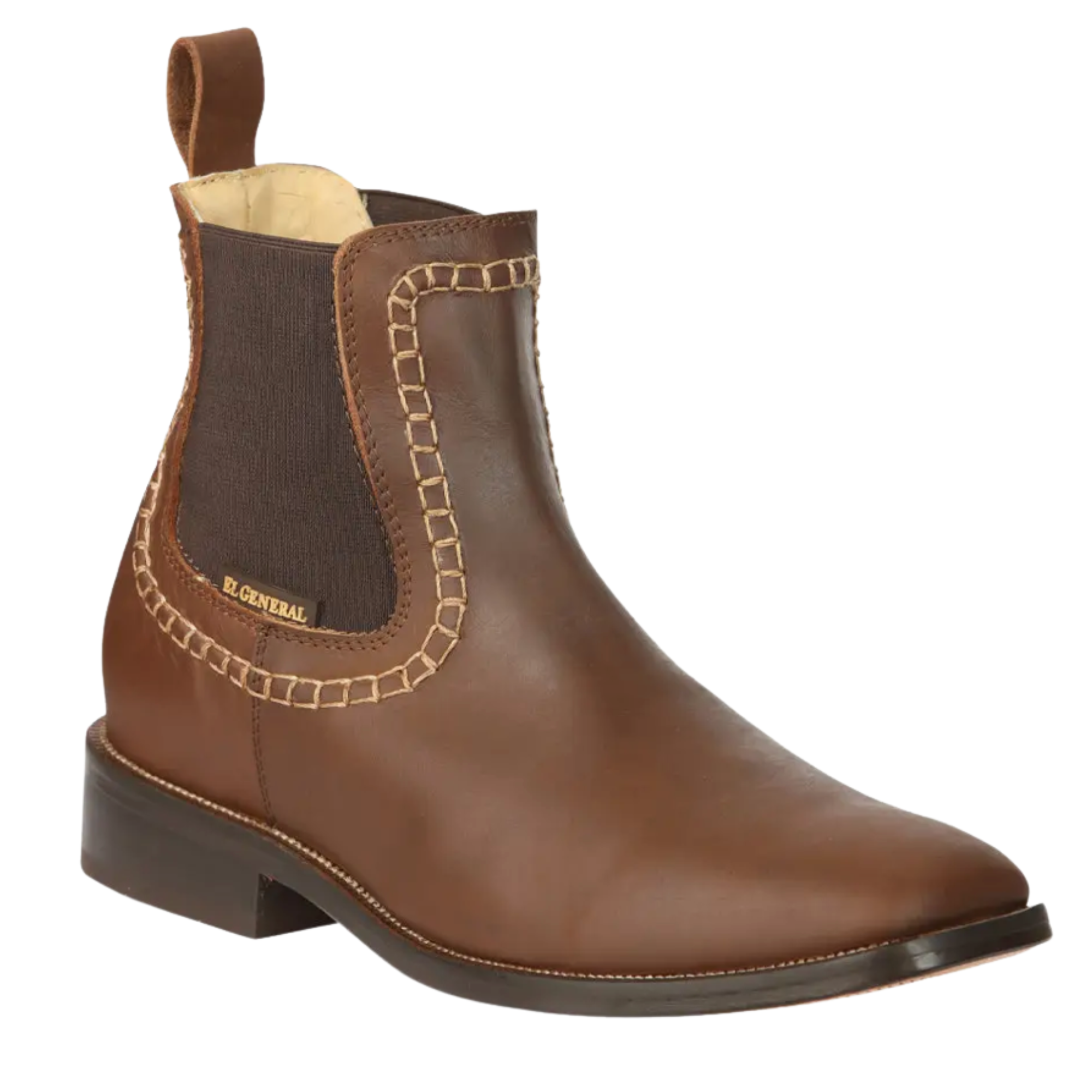 El General Men’s Leather Ankle Boots – Brown