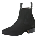 El Canelo “Plata Edition” Men’s Charro Ankle Cowboy Boot – Suede Black