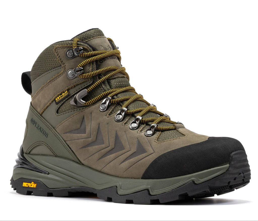 Men's Olive 6 Inch Waterproof Hiking Boots with VIBRAM Traction Lug Outsole - main view