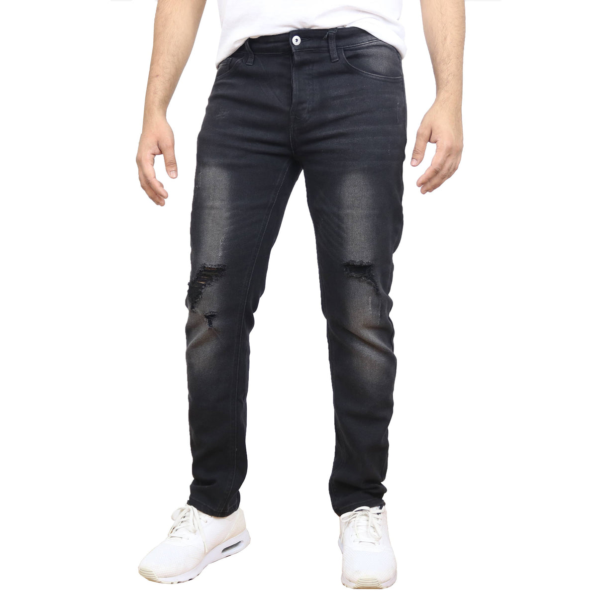 Men's Stretch Ripped Jeans - detail