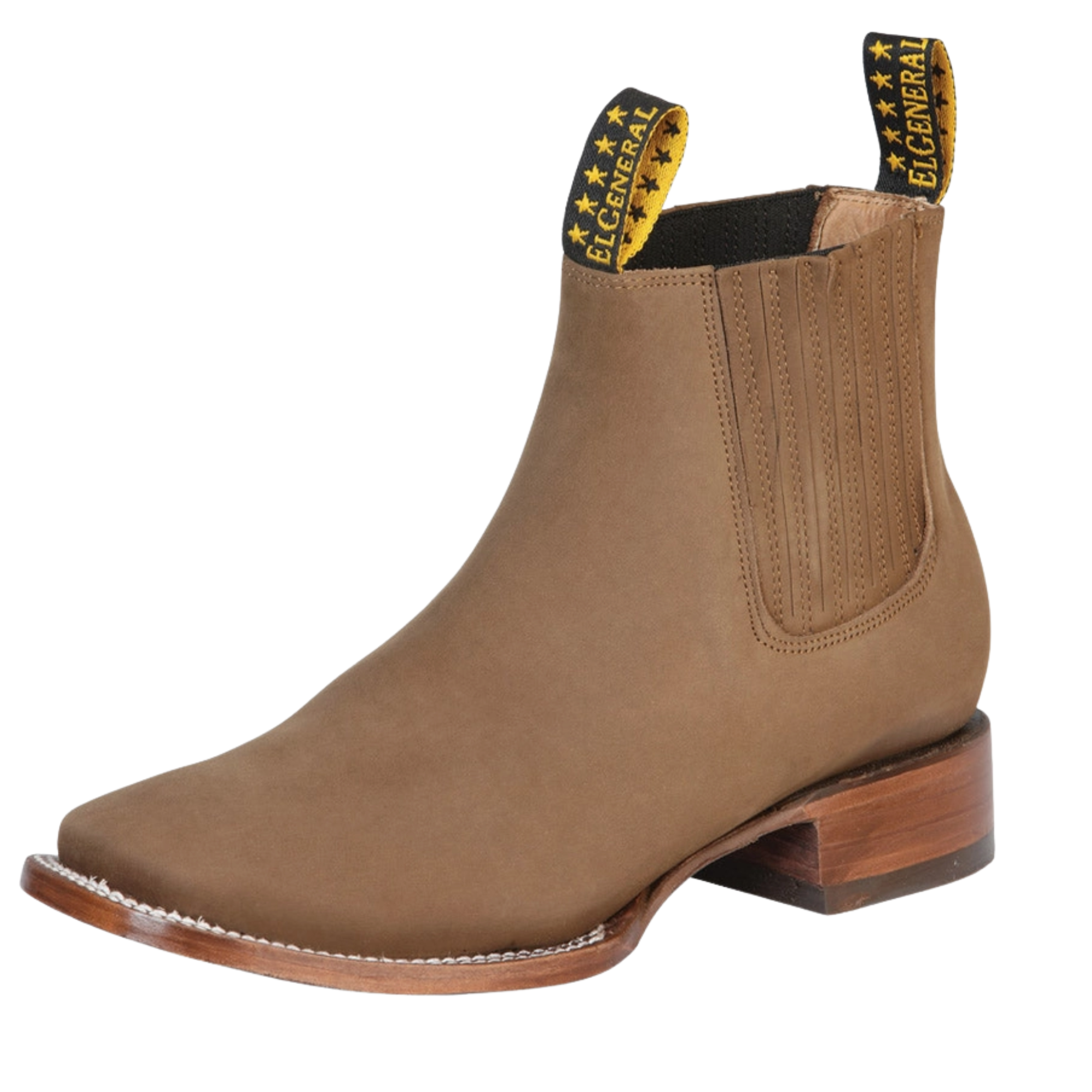 El General Square Toe Ankle Boots – Nobuck Brown