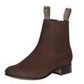 El Besserro Men’s Leather Charro Ankle Boot – Dark Brown Nubuck