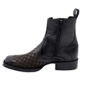 El General Men’s Leather Ankle Boot with Zipper – Tobacco Brown