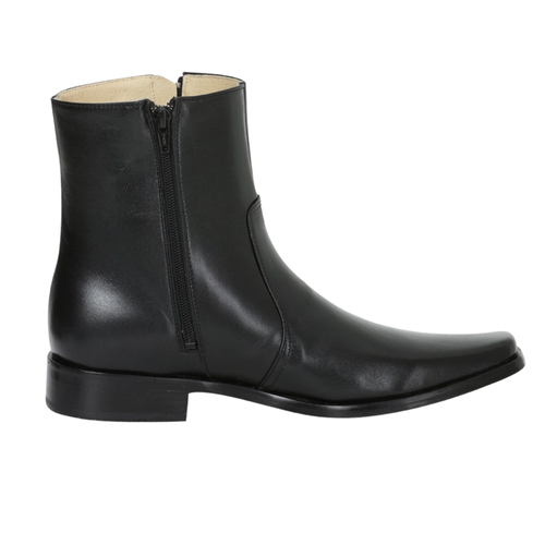 El Besserro Men’s Cowboy Western Dress Boot – Black Goat Leather