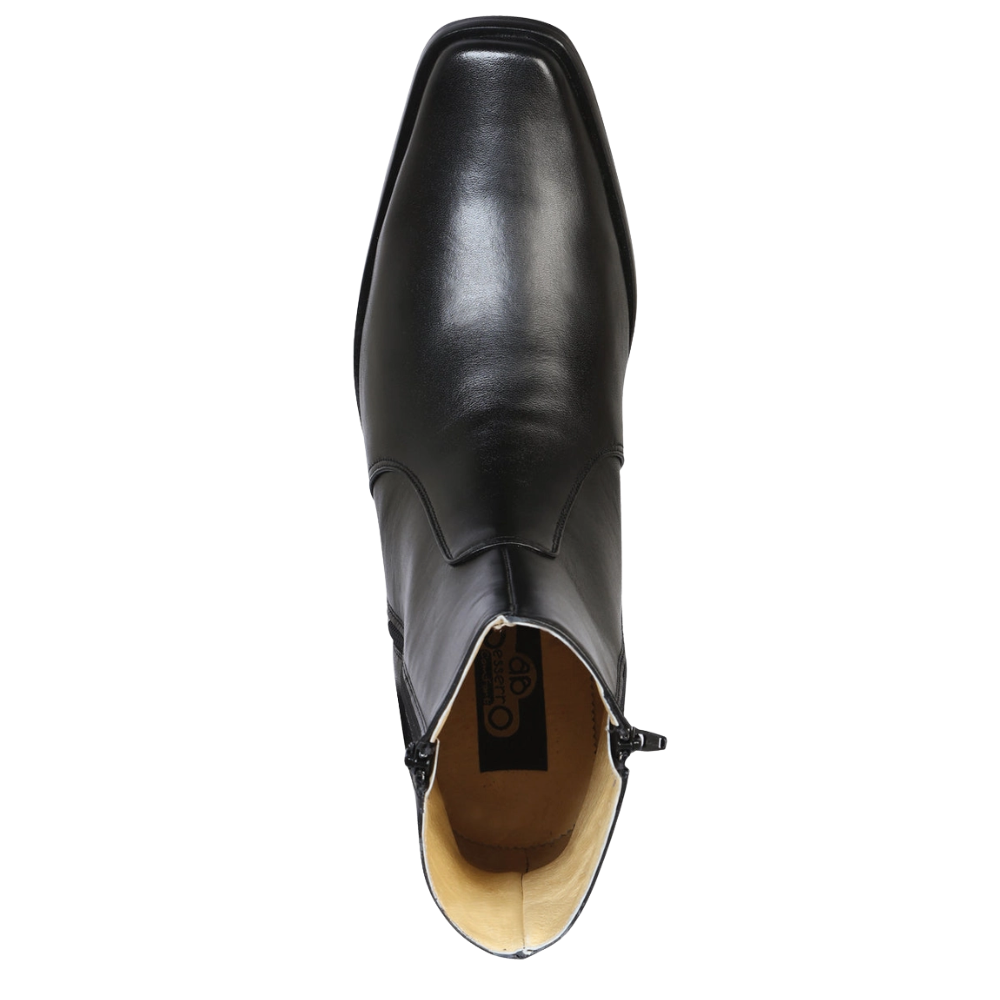 El Besserro Men’s Cowboy Western Dress Boot – Black Goat Leather