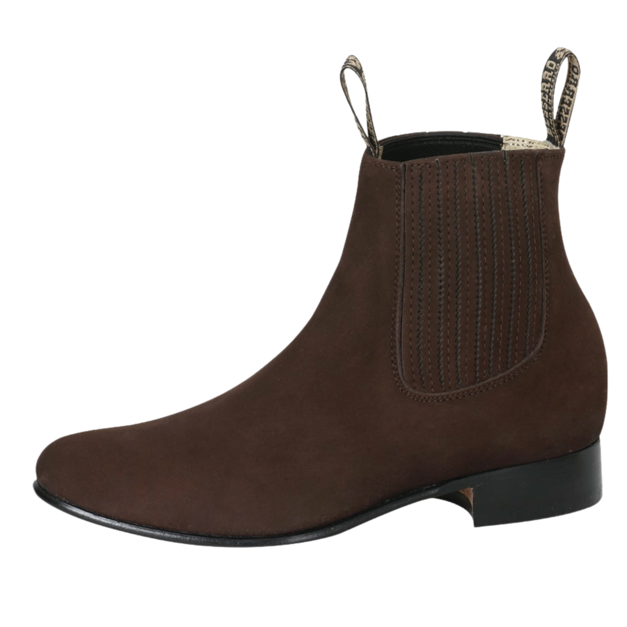 El Besserro Men’s Leather Charro Ankle Boot – Dark Brown Nubuck