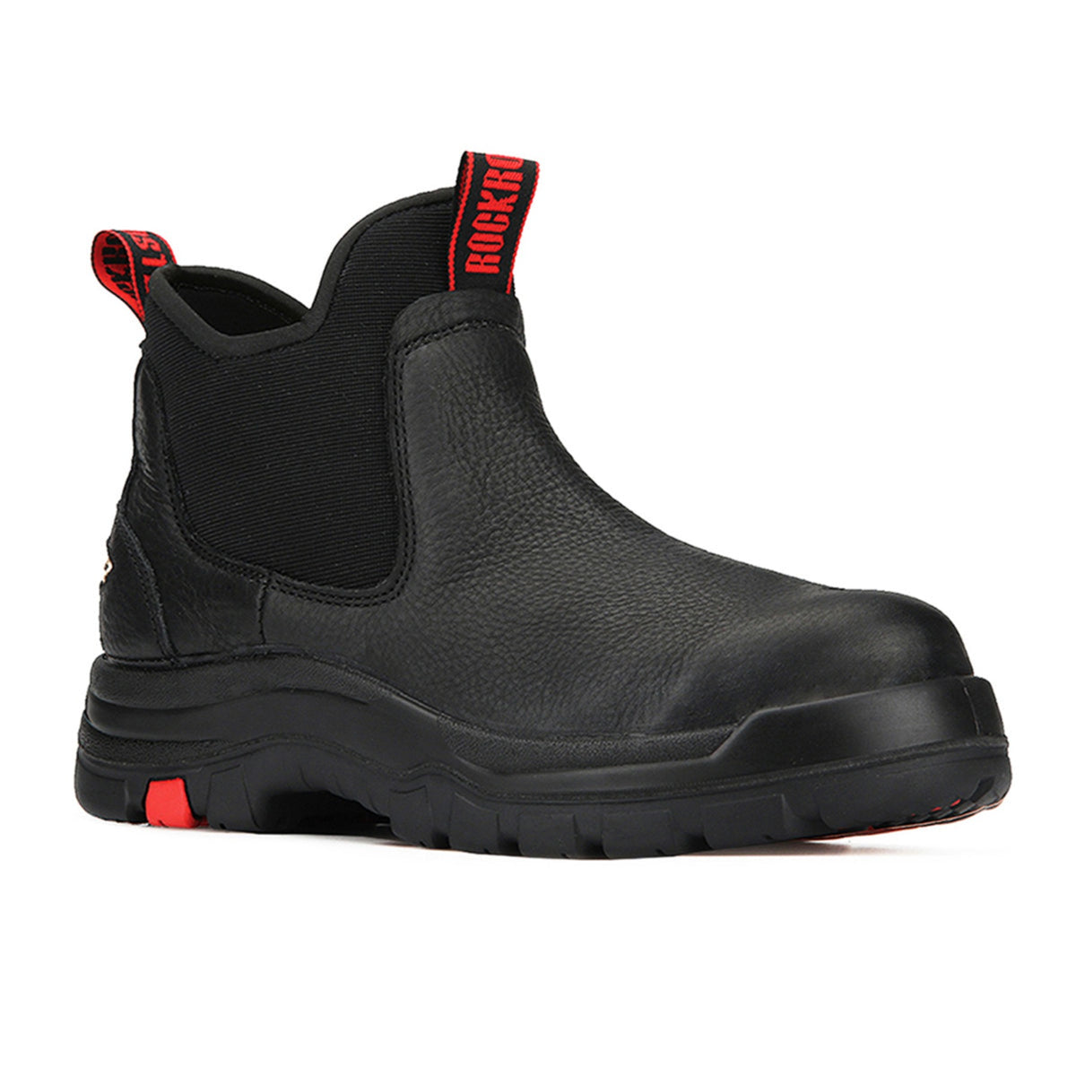 Men's Black Leather Waterproof Work Boots – Soft Toe