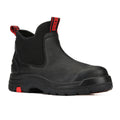 Men's Black Leather Waterproof Work Boots – Steel Toe
