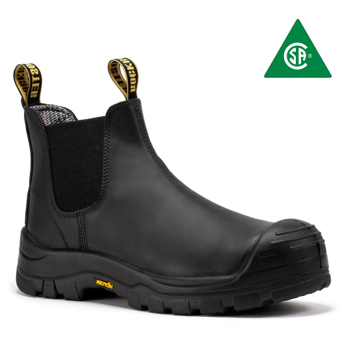 Men's Black Composite Toe Pull-On Work Boots VAK630