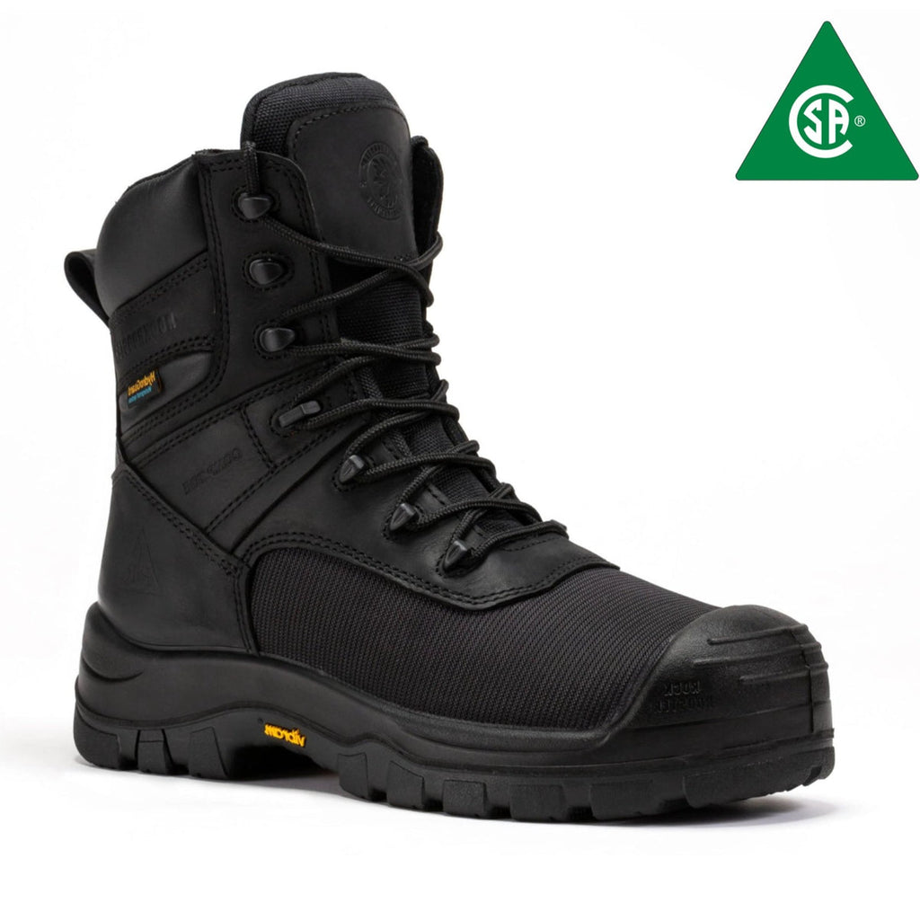 Men's Black 8 Inch Waterproof Composite Toe Work Boots VAK830