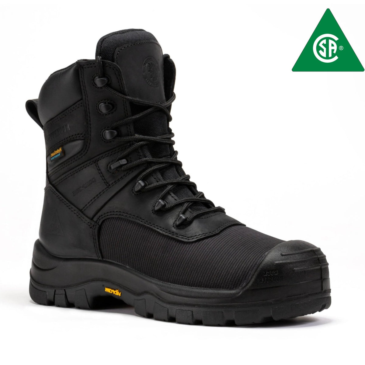 Men's Black 8 Inch Waterproof Composite Toe Work Boots VAK830