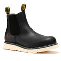 Men's Black 6 Inch Steel Toe Wedge Work Boots SAP101ST