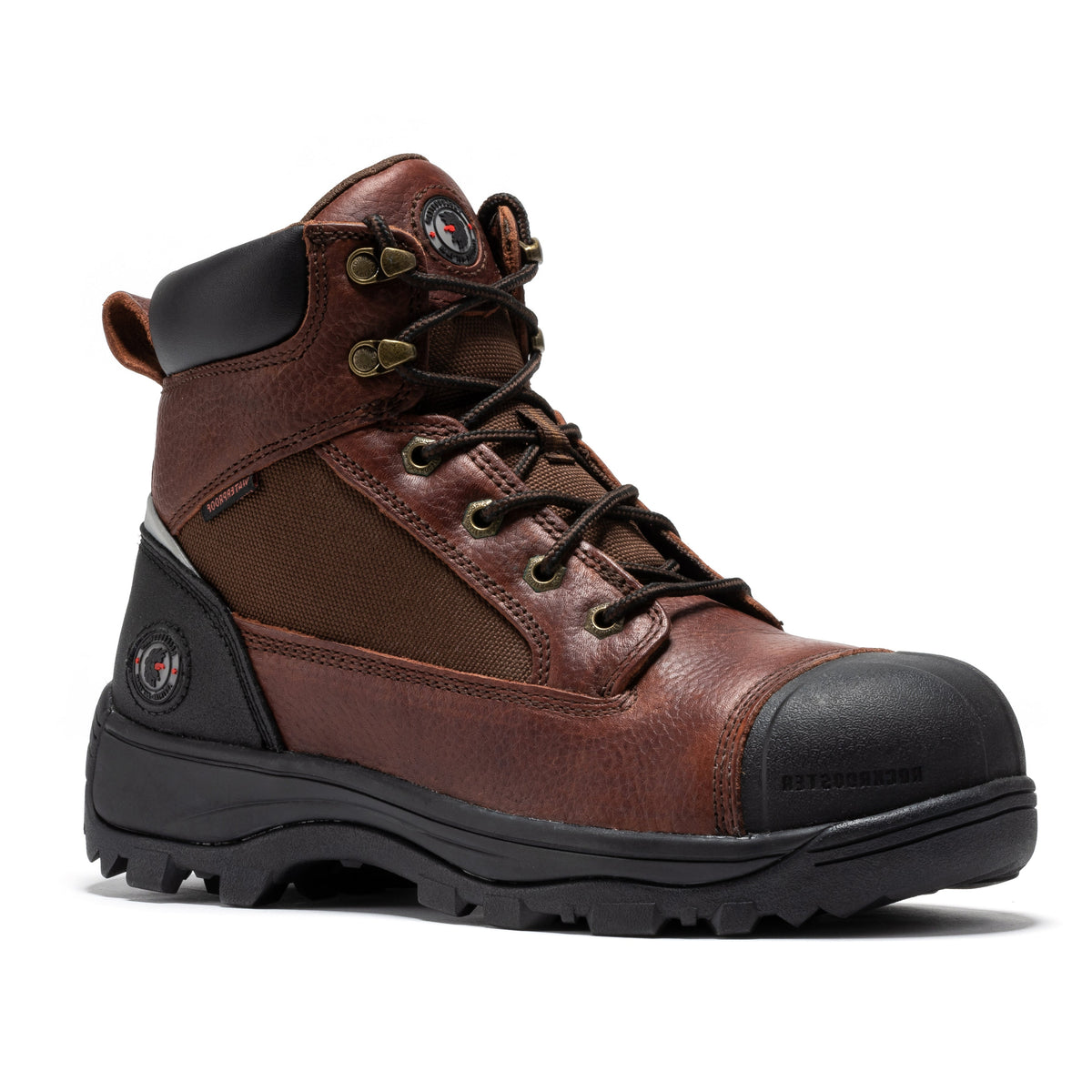 Men's Brown 6 Inch Composite Toe Waterproof Work Boots AT872