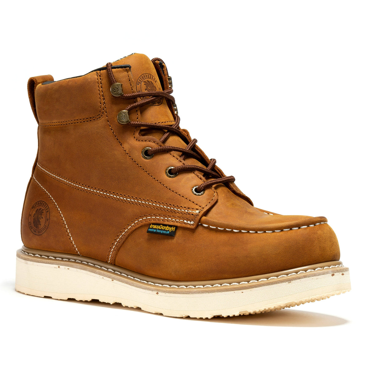 Men's Brown Waterproof Wedge Work Boots SAP858