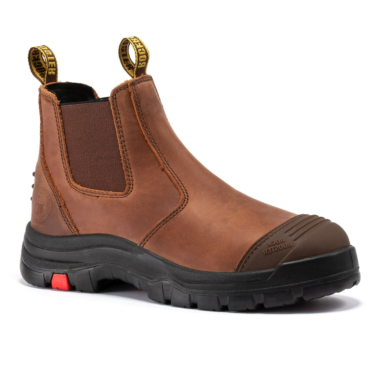 Men's Brown Pull-On Steel Toe Work Boots AK224ST