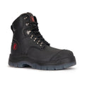 Men's Black Zip-Sided Leather Work Boots – Steel Toe