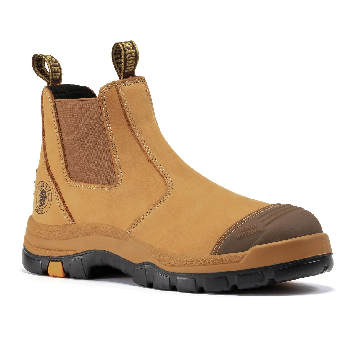 Men's Tan Slip-On Soft Toe Work Boots AK222NT