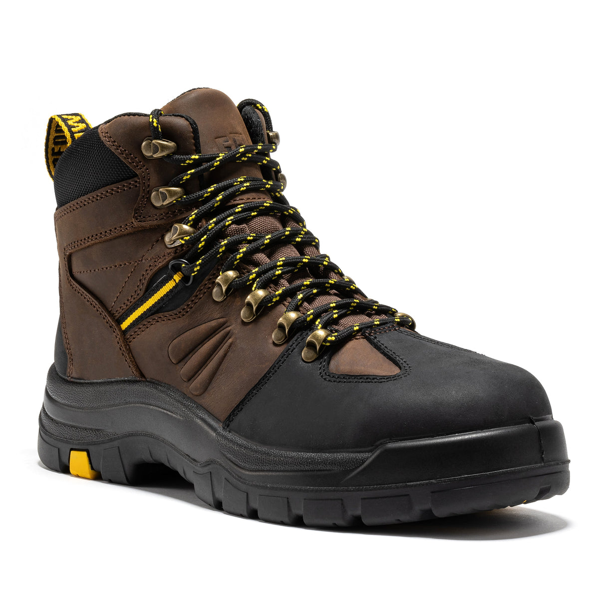 Men's Brown 6 Inch Waterproof Composite Toe Leather Work Boots CP211