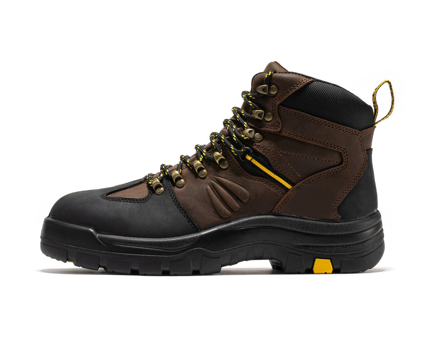 ROCKROOSTER Marfa Brown Waterproof Composite Toe Boots CP211 - vista lateral