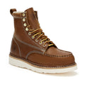 Men's Brown Wedge Work Boots – Steel Toe, Vibram Outsole