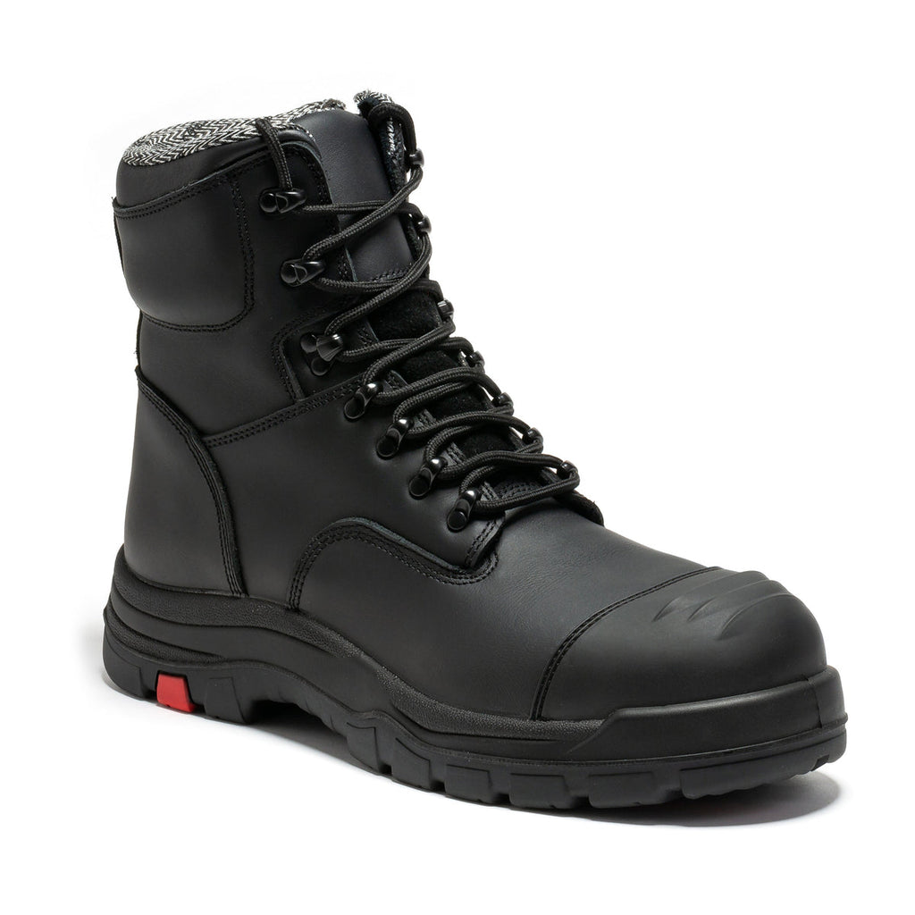 Men's Black 7 Inch Zip-Sided Composite Toe Leather Work Boots CP245Z