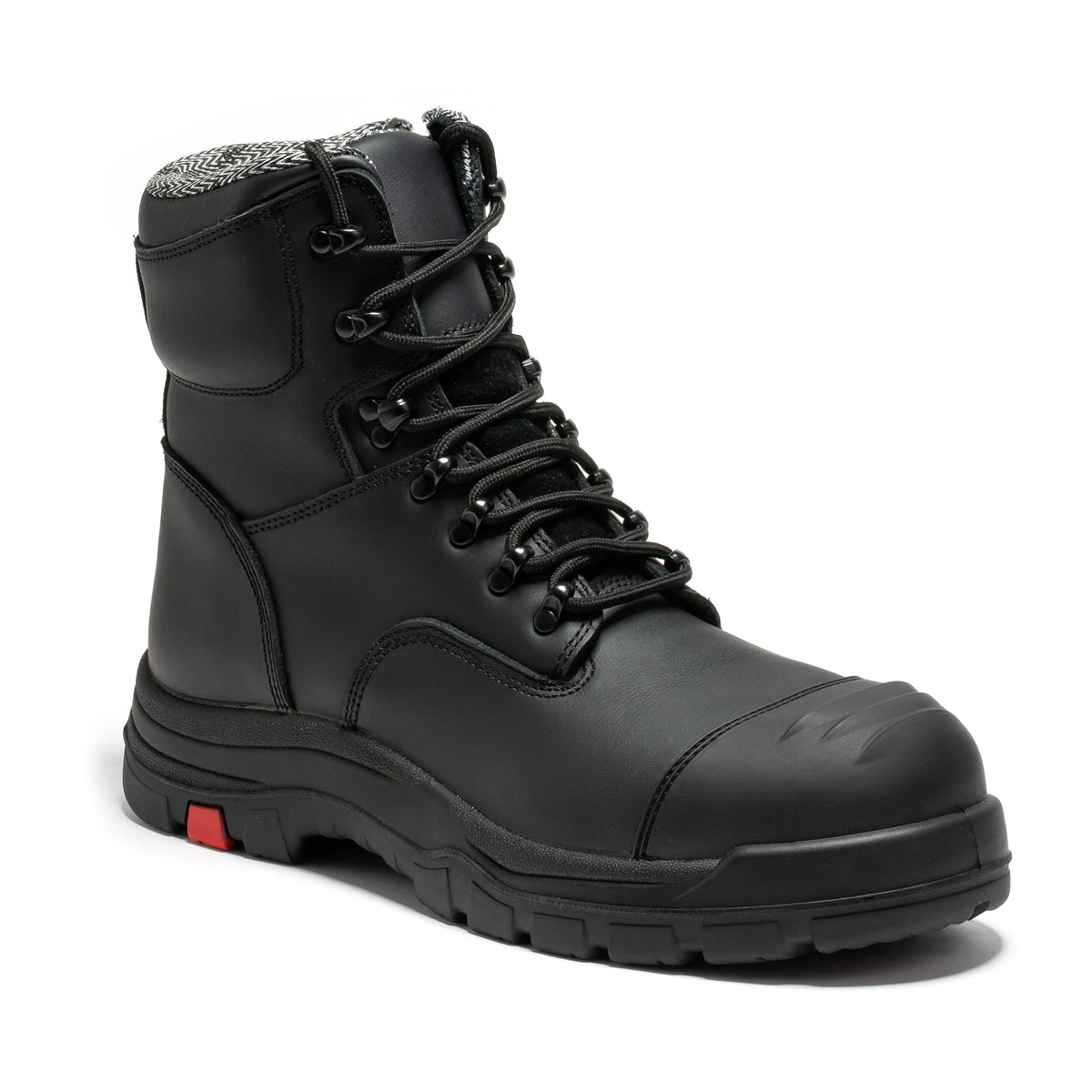 Men's Black 7 Inch Zip-Sided Composite Toe Leather Work Boots CP245Z