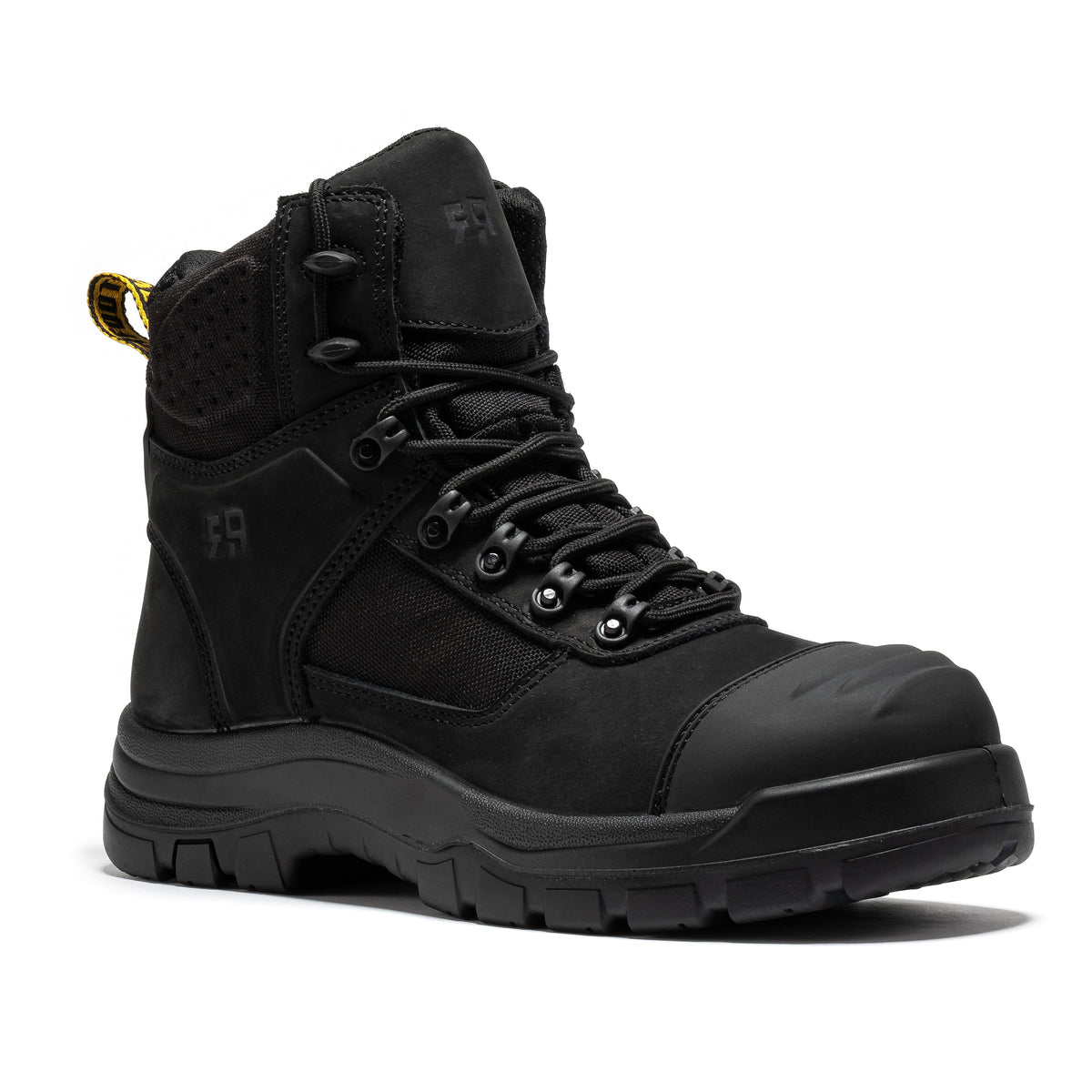 Men's Black 7 Inch Composite Toe Leather Work Boots CP212BK