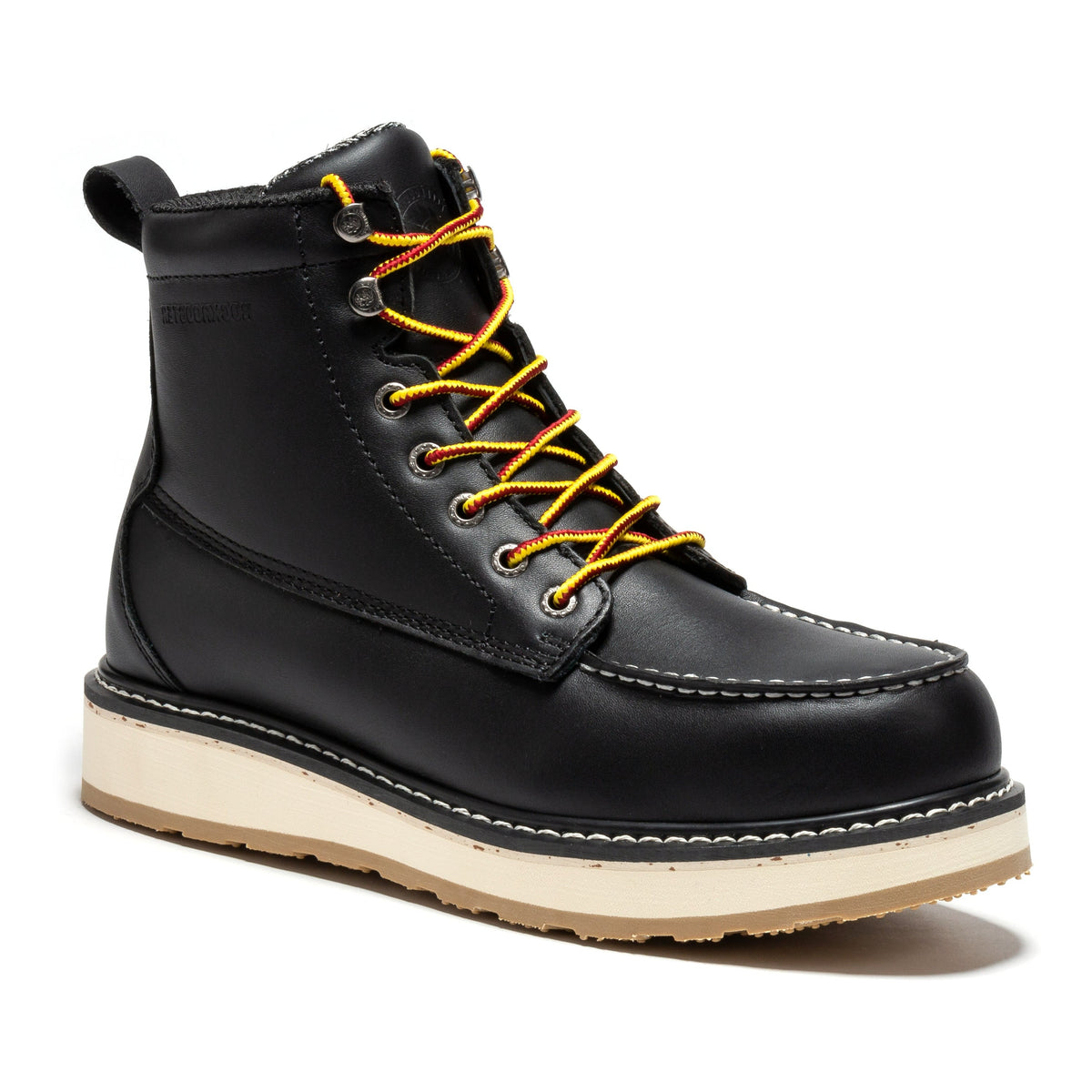 Men's Black Steel Toe Wedge Work Boots SAP2301