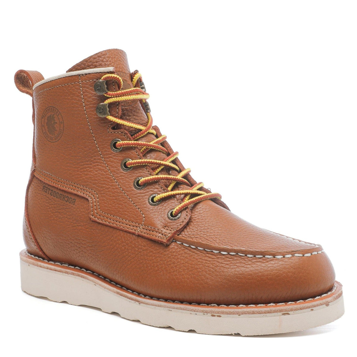 Men's Brown Soft Toe Wedge Work Boots VAP2306